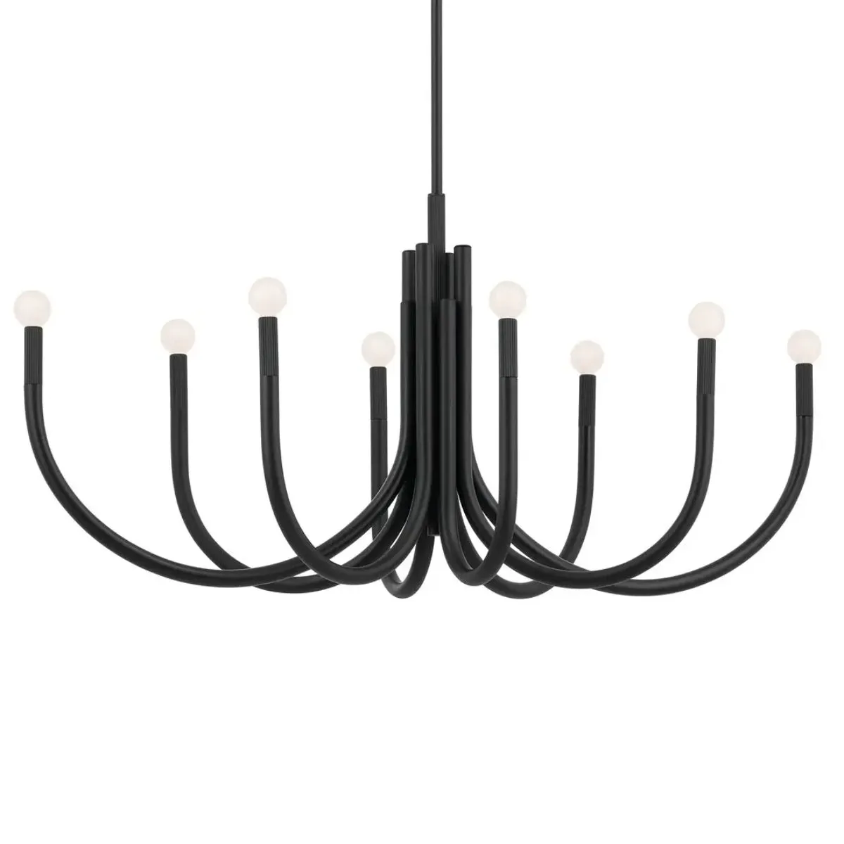 Odensa 46 in. 8 Lights Chandelier Black Finish